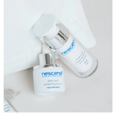 Close-up swirl of day emulsion on skin surface